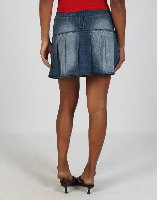 Vintage Colours of the World S denim mini skirt in blue, 4 of 4