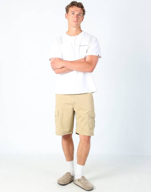 Vintage Columbia 34x21 canvas cargo shorts in tan