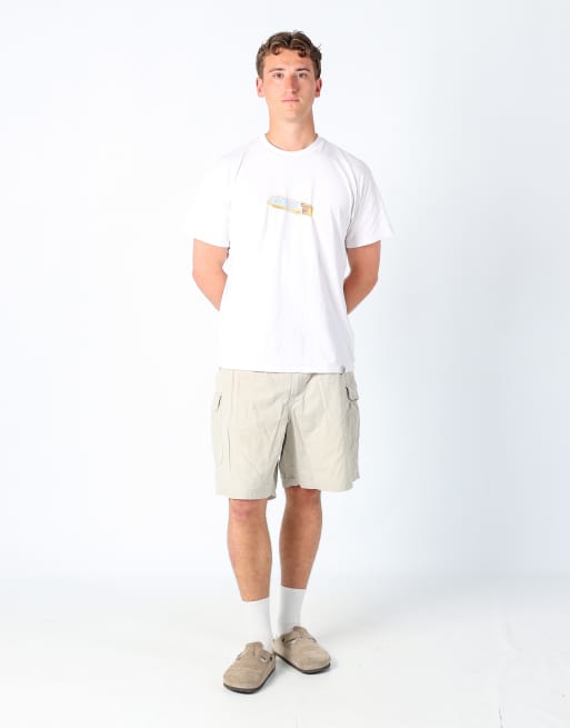 Vintage Columbia 38x27 canvas cargo shorts in tan