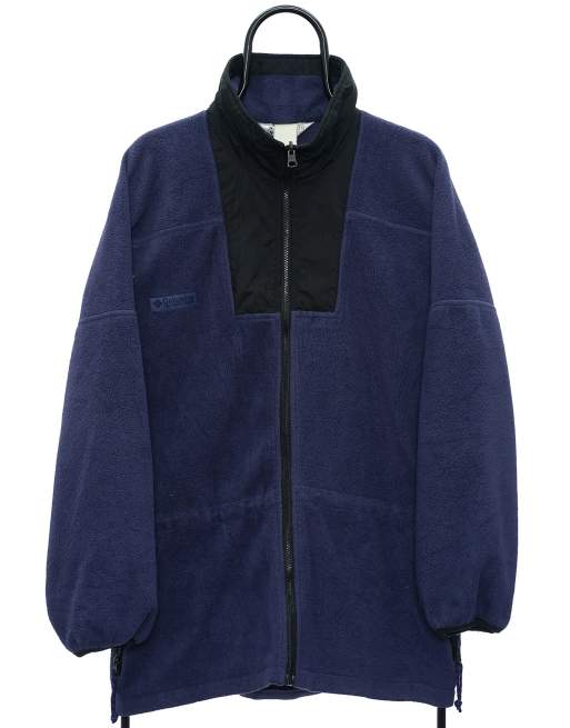Vintage Columbia 90s Size S Fleece Full Zip In Navy