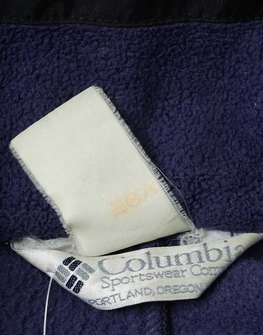 Vintage Columbia 90s Size S Fleece Full Zip In Navy, 3 of 4