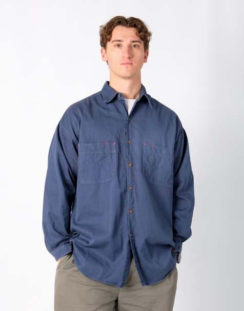 Vintage Columbia L Long Sleeve Shirt Navy Blue - view 1