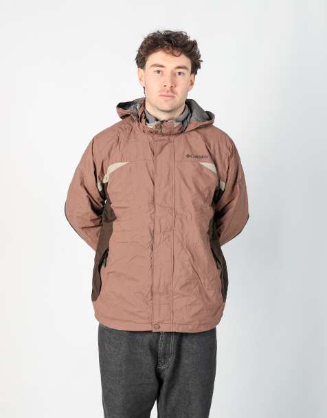 Vintage Columbia m rain jacket in brown - view 1