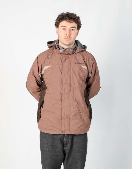 Vintage Columbia m rain jacket in brown