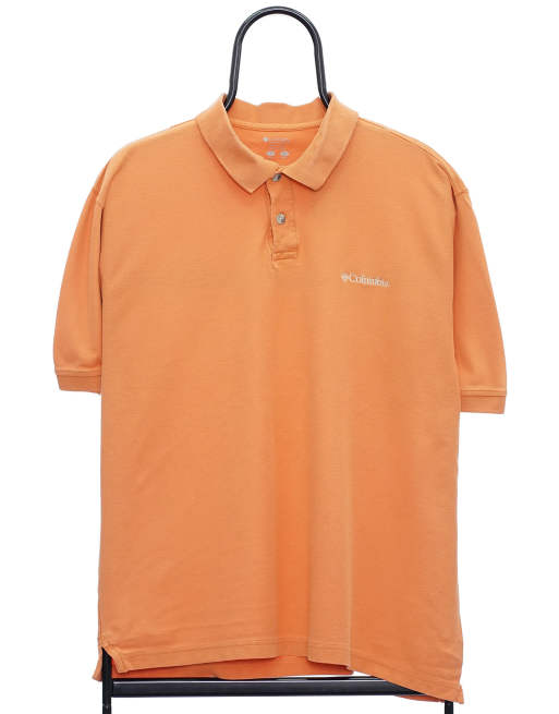 Vintage Columbia size L polo shirt in orange