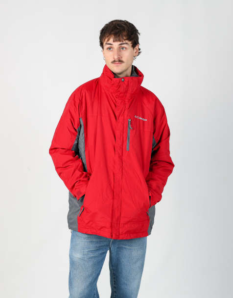 Vintage Columbia xxl rain jacket in red - view 1
