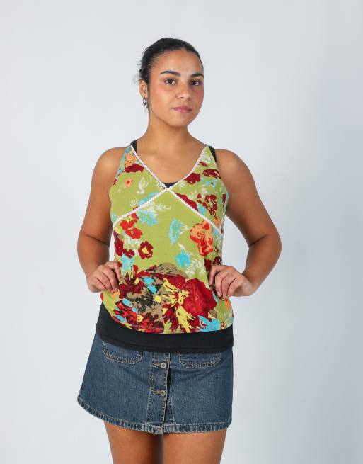 Vintage Comma M cami in light green