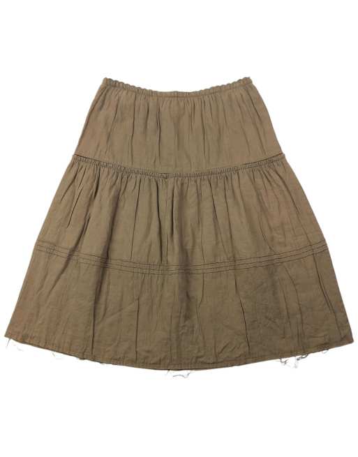 Vintage Comme Des Garçons tricot tiered skirt size m in khaki