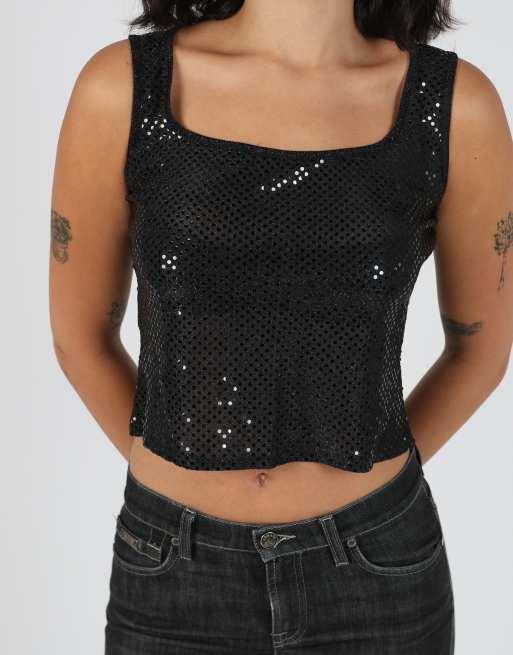 Vintage Compagnia Italiana M cami in black, 4 of 4
