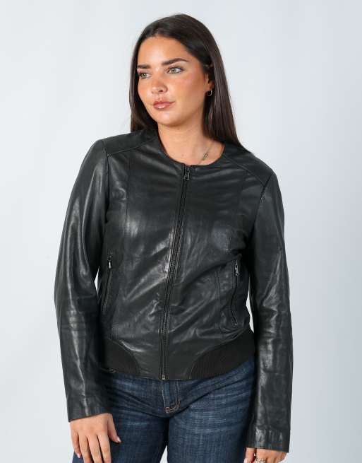 Vintage Conbipel L leather jacket in black