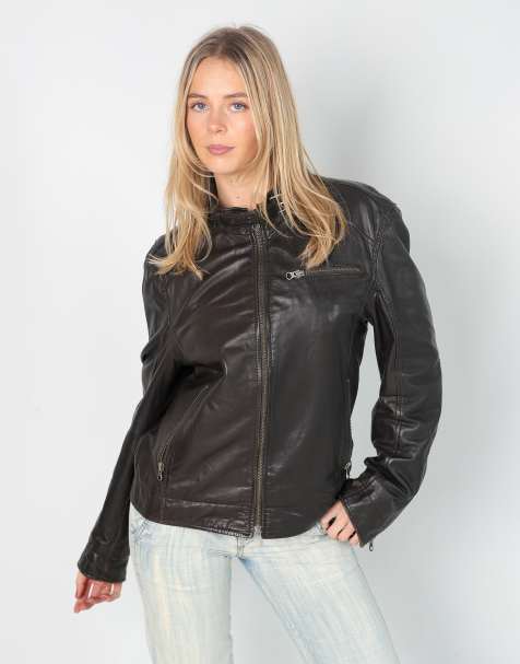Vintage Conbipel L leather jacket in brown - view 1