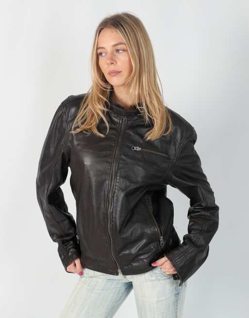 Vintage Conbipel L leather jacket in brown, 3 of 4