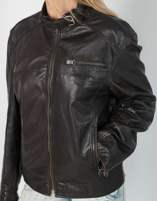 Vintage Conbipel L leather jacket in brown, 4 of 4