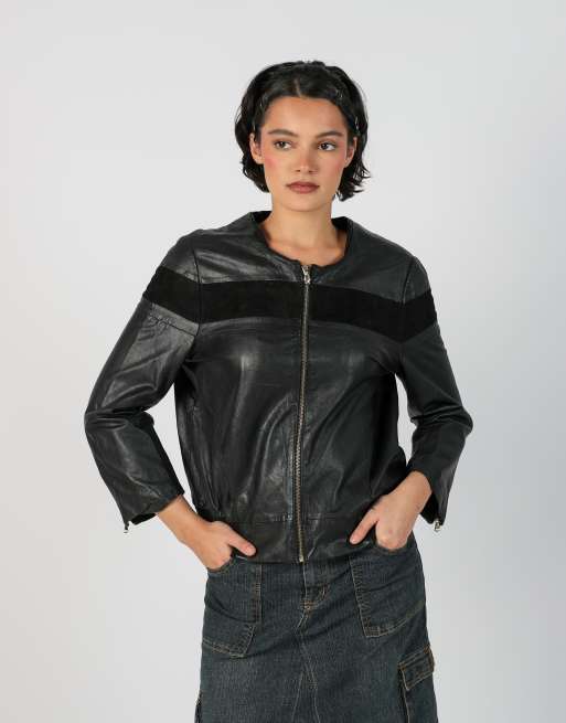 Vintage Conbipel M leather jacket in black, 1 of 4