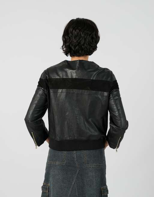 Vintage Conbipel M leather jacket in black, 2 of 4