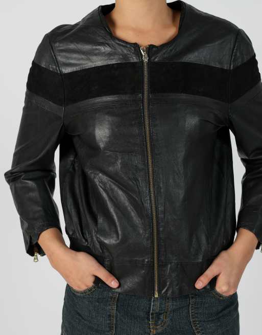 Vintage Conbipel M leather jacket in black, 4 of 4