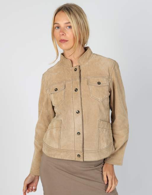 Vintage Conbipel M leather jacket in tan