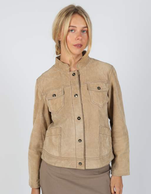 Vintage Conbipel M leather jacket in tan, 3 of 4