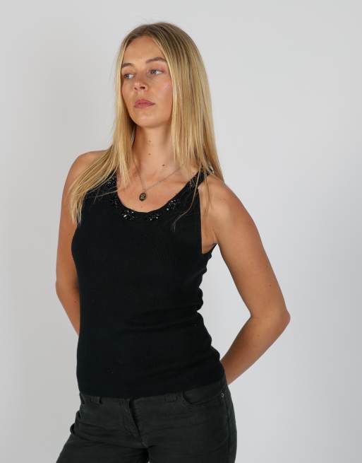 Vintage Conbipel S cami in black, 3 of 4