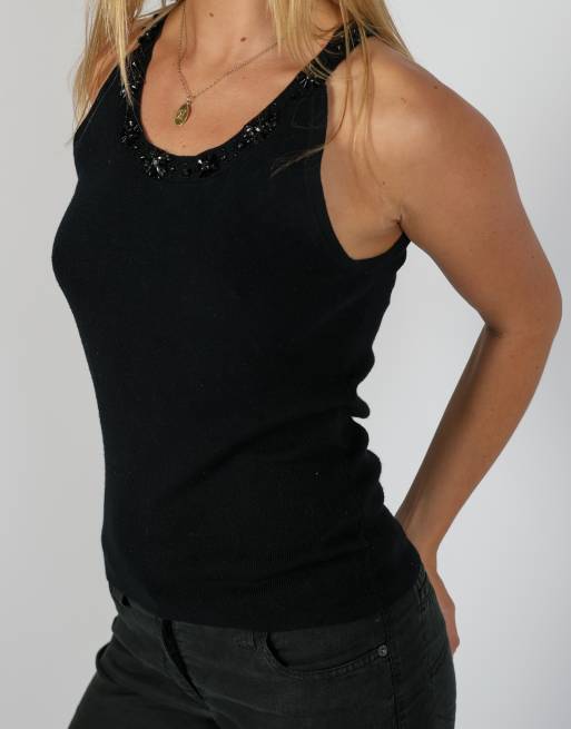 Vintage Conbipel S cami in black, 4 of 4