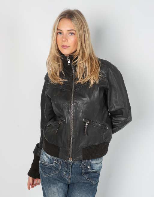 Vintage Conbipel S leather jacket in black