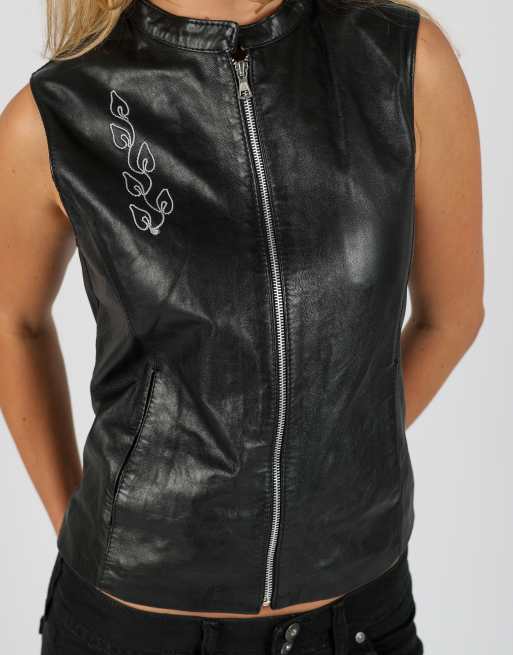 Vintage Conbipel S leather jacket in black, 4 of 4