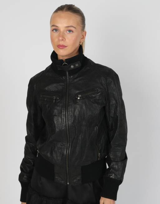 Vintage Conbipel S leather jacket in black