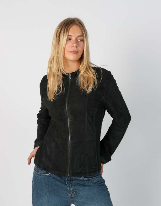 Vintage Conbipel S leather jacket in black, 3 of 4