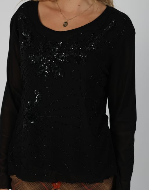 Vintage Conos M mesh top in black, 4 of 4