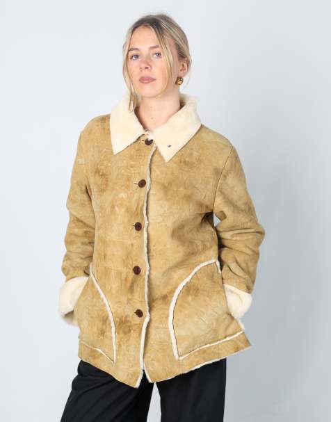 Vintage Conte of Florence L afghan coat in tan - view 1