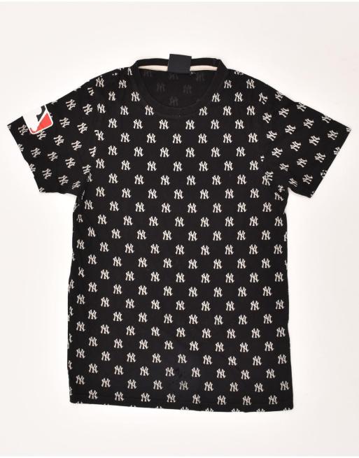 Vintage Coopers Town Size L Abstract Pattern T-Shirt Top in Black