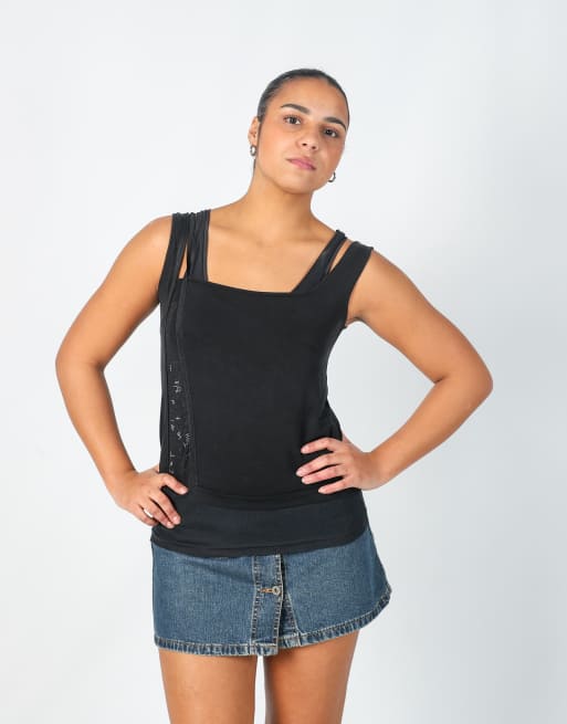 Vintage Cop Copine M cami in black