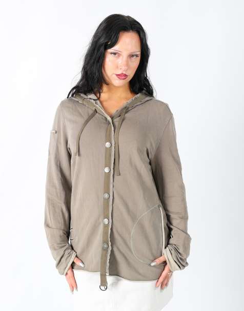 Vintage Cop Copine M hoodie in khaki green - view 1