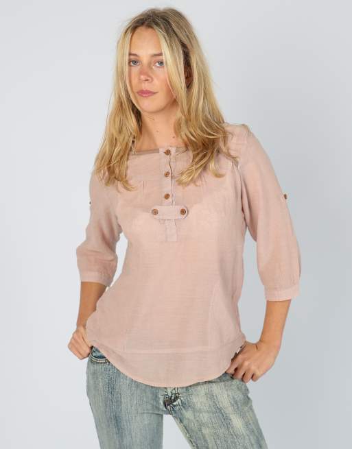 Vintage Cop Copine S blouse in baby pink