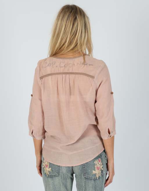 Vintage Cop Copine S blouse in baby pink, 2 of 4