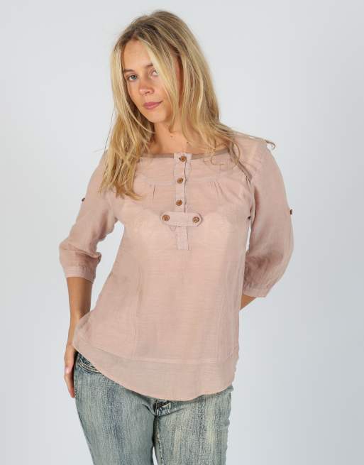 Vintage Cop Copine S blouse in baby pink, 3 of 4
