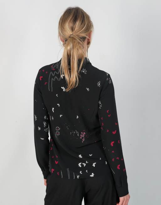 Vintage Cop Copine S blouse in black, 2 of 4