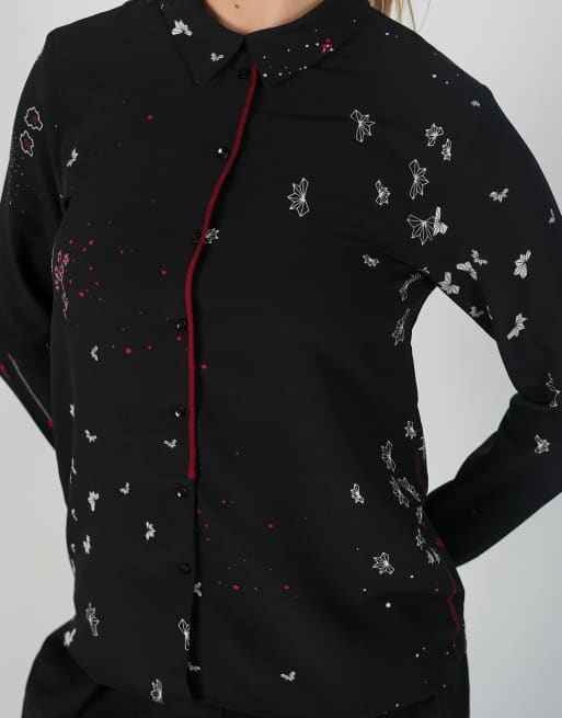 Vintage Cop Copine S blouse in black, 4 of 4