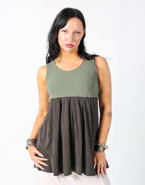 Vintage Cop Copine S cami in brown - view 1