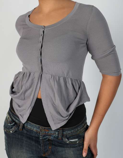 Vintage Cop Copine S cardigan in grey, 4 of 4