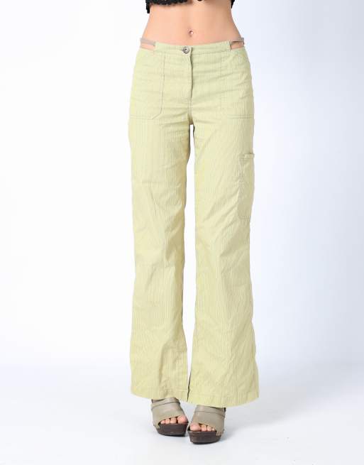 Vintage Cop Copine S woven trousers light green | ASOS