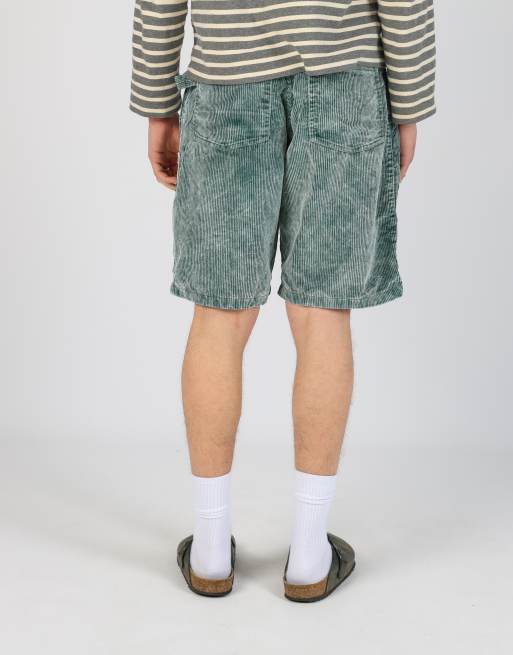 Vintage Corduroy 32x21 woven jorts in dark green