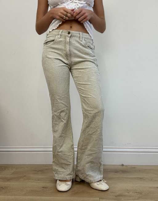 Vintage corduroy jeans in beige