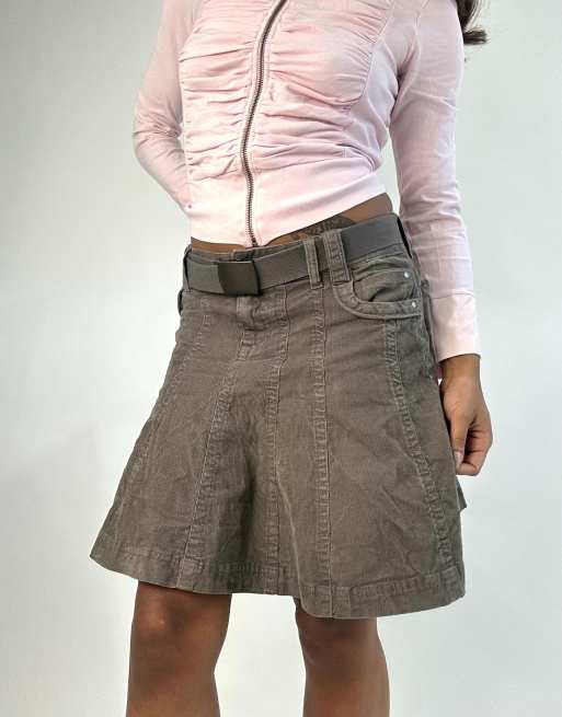Vintage corduroy style midi skirt