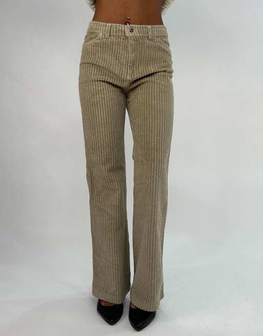 Vintage corduroy style trousers in beige