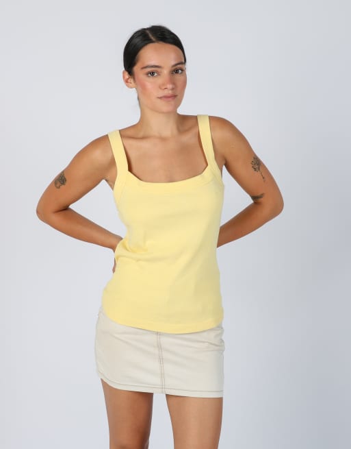 Vintage Cosmos Jeans M woven vest in yellow