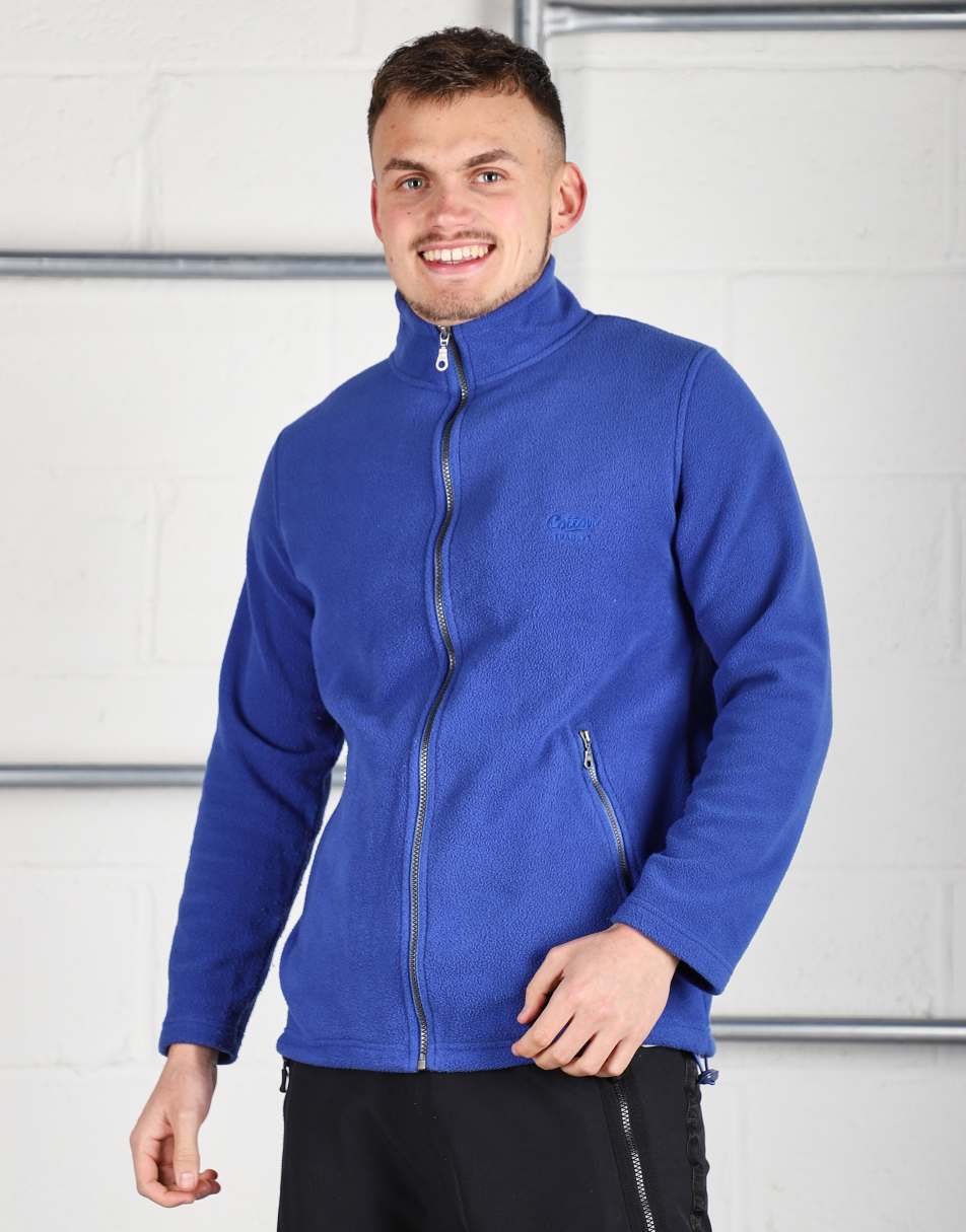 Vintage Cotton Traders Size S zip up hiking fleece in blue