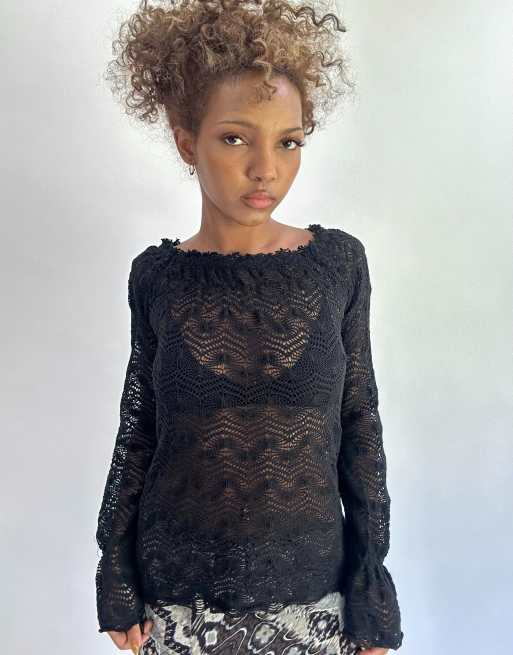 Vintage cover up in black
