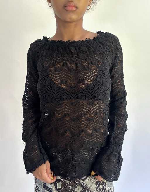 Vintage cover up in black, 3 of 4