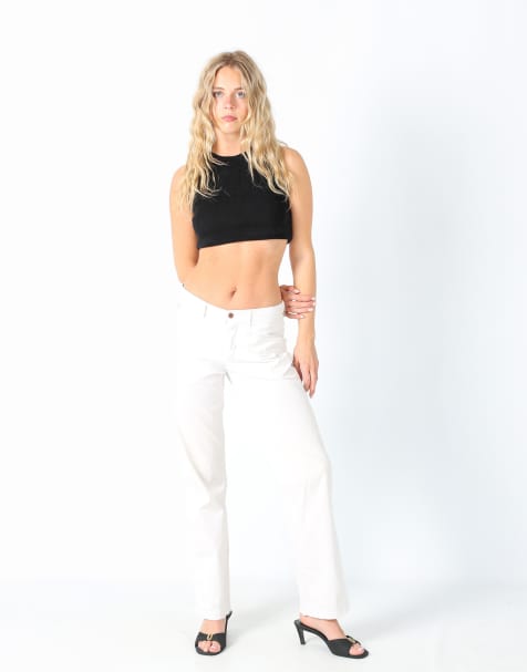 Vintage C.P Company 10 woven trousers in ivory - view 1